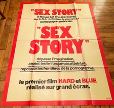 SEX STORY  Affiche cinéma 120x160 ALAN ROBERTS, SANDY DEMPSEY PORNO 1974