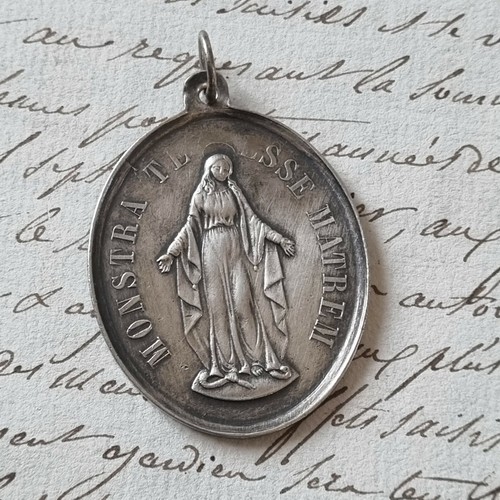 Grande médaille argent vierge - grande,