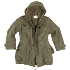 ARMÉE ALLEMANDE CLASSIQUE PARKA MILITAIRE COMBAT HOMMES JACKET COAT + LINER OLIV