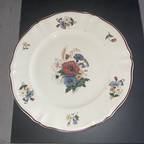 Grand plat rond faïence - ,