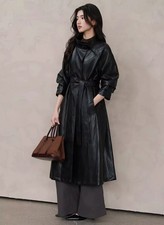 Manteau Long En Similicuir