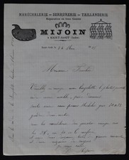 Facture 1908 SAINT AOUT indre