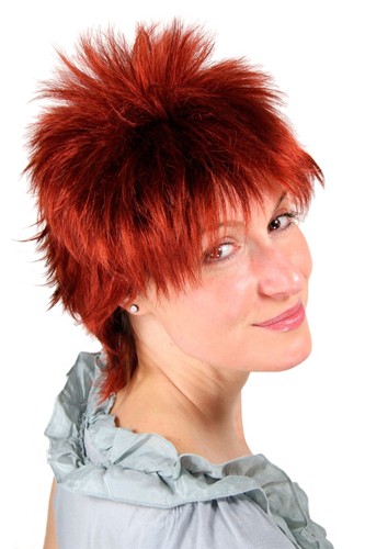 Perruque femmes rouge court - rouge,