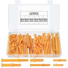 127 Pcs Chevilles Murales Cheville Beton Cheville Parpaing Creux Cheville Bri...