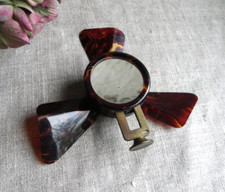 ANCIEN VENTILATEUR MANUEL DE SAC - DE THÉÂTRE -  FAÇON ÉCAILLE DE TORTUE