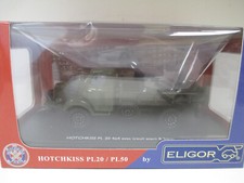 CAMION HOTCHKISS PL20 4X4 Vert KAKI TREUIL AVANT BENNE TP par ELIGOR 101429 1/43