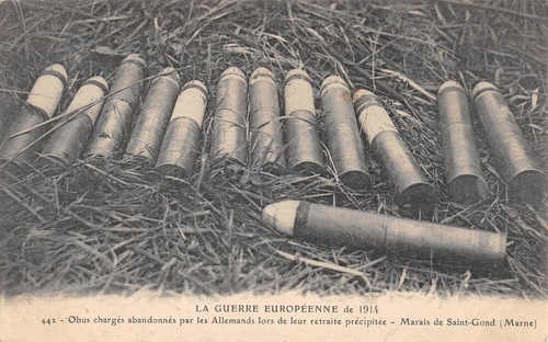 Cpa obus charges abandonnes - cpa,