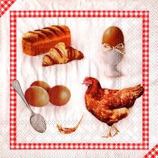 Serviettes en papier la poule