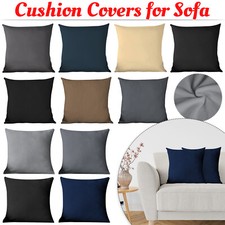 Paquet De 2/4 Velours Peluche Uni Housse Coussin Oreiller Étuis Canapé Décor GB