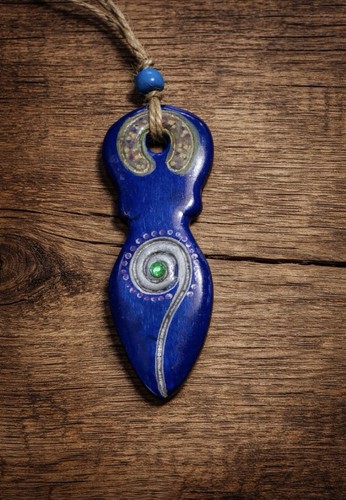 Pendentif clay spiral goddess - pendentif,