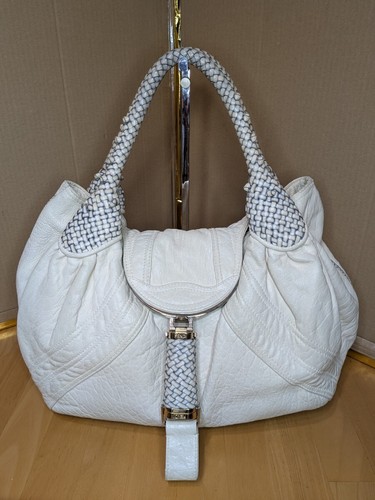 Fendi spy bag white leather - white,