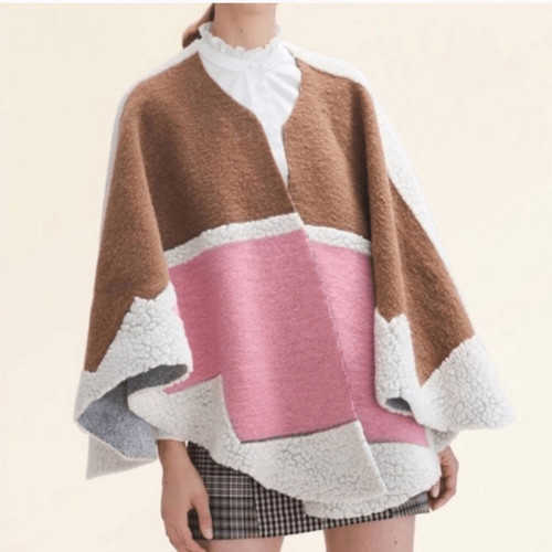 Maje wool blend wrap - wool,