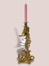 Bougeoir Hippocampe Doré Goodwill Noël 39Cm Décoration De Table