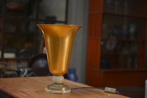 Lampe table métal art - table,