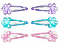 6 barrettes cheveux clic clac