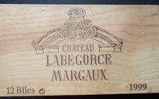 Estampe , façade de caisse vins château LABEGORCE MARGAUX