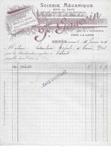 Facture Scierie Mécanique Bois Ardoises F.GASCOIN à Ernée (Mayenne)