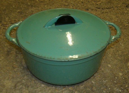 Cocotte ronde bleu turquoise - cocotte,