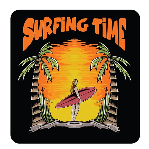 Surfing time surf - time, plage