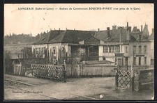 CPA Langeais, Ateliers de Construction Souchu-Pinet, vue prise de la Gare 1906 