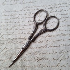 Ciseaux Anciens de Couture en Argent XIXè Nogent Victorian Silver 19thC