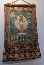 Chef-D'œuvre Tibet. Peinture Thangka Avalokiteshvara À 1000 Bras BROKAT Népal