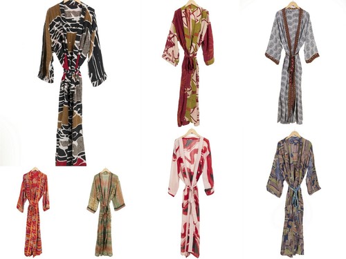 Kimono soie vintage - 2,
