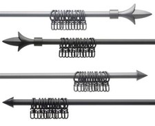 Barre à Rideaux 120 O 160 CM Ensemble Inclus 12 Gardinenringe Et Faltlegehaken