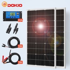 Dokio 100W 200W 400W Panneau Solaire pour Toit,Balcon,Énergie Verte et Durable