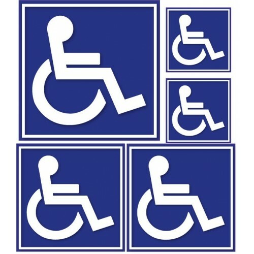Autocollant handicapé set - autocollant,