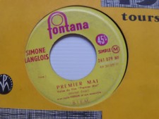 SIMONE LANGLOIS: Premier mai / mon vieux quartier - 7" JUKE-BOX FONTANA 261079