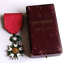 Médaille Légion d’Honneur argent or Chevalier avec boîte ecrin medal WWI Honour
