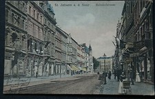 50528 AK ST. Johann A.D. Saar Bahnhofstraße W-5524 Vers 1907 Straßentreiben