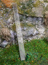 Lot  de 4  escaliers gris 1/87 HO décor train diorama  maquette usine atelier