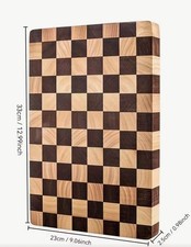 Planche À Découpe En Bois Massif motif échiquier - Design Unique - Idéal Cuisine