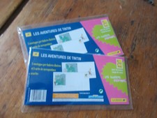 Tintin-Lot de 10 enveloppes pré-timbrées + 10 cartes de correspondance-BD