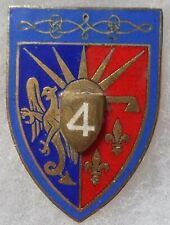 Insigne Badge émail Cavalerie 4° RH Régiment de Hussards ORIGINAL Drago
