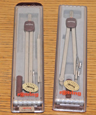 LOT 2 compas ROTRING à DESSIN Drafting TOOL compass GERMANY MADE allemagne