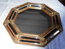  MIROIR GLACE A PARCLOSES DE FORME  OCTOGONALE 