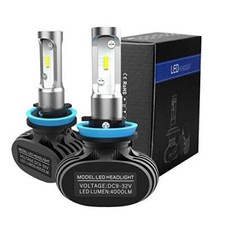 Set LED H11 12 SMD Philips 2 Ampoules 50W 8000 Lumen Haute Puissance 9-32V 6500K