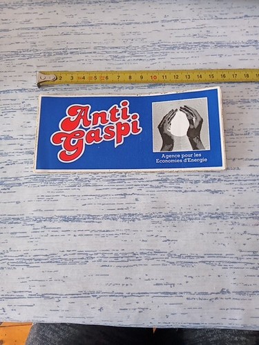 Autocollant vintage anti gaspi - autocollant,