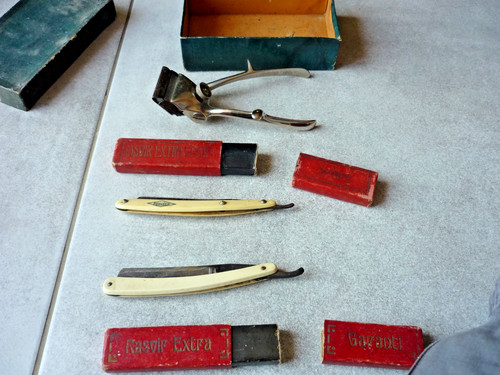 Lot barbier ancien 2 - :,