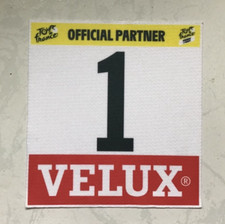 Dossard partenaire officiel velux du Tour de France 2025
