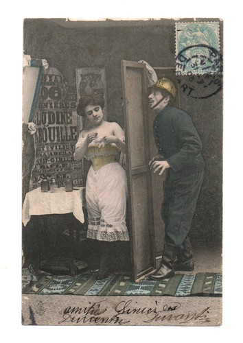 Cpa 174 pompier - 174, charme