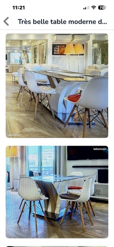 Table design chaises - 6,