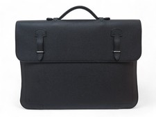 SAC CARTABLE HERMES SERVIETTE 57 EN CUIR EPSOM NOIR MACBOOK BRIEFCASE BAG 6700€