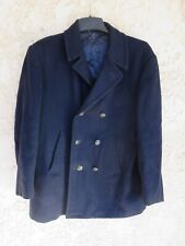 Caban marin vintage bleu marine en laine taille L