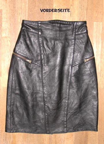 Jupe cuir noir - jupe, en