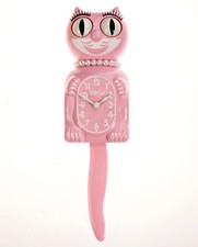 Pink Lady Kit Cat Clock -