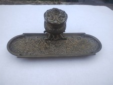 Encrier bronze cisele - bronze, decor